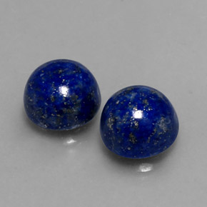 Gemas de lapislázuli azul natural de  ct, corte redondo, opaco