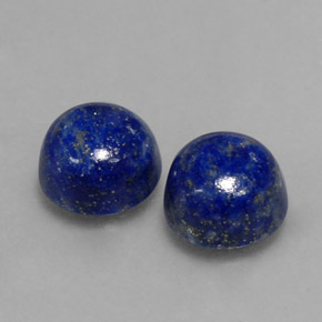 Gemas de lapislázuli azul natural de  ct, corte redondo, opaco
