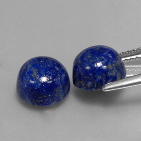 Gemas de lapislázuli azul natural de  ct, corte redondo, opaco