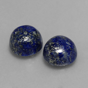 Gemas de lapislázuli azul natural de  ct, corte redondo, opaco