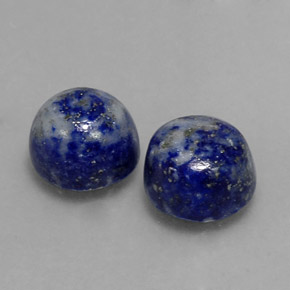 Gemas de lapislázuli azul natural de  ct, corte redondo, opaco