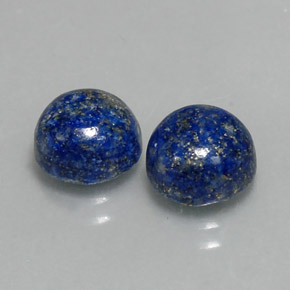 Gemas de lapislázuli azul natural de  ct, corte redondo, opaco