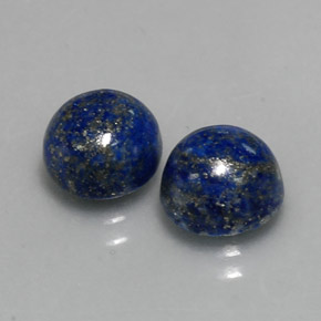 Gemas de lapislázuli azul natural de  ct, corte redondo, opaco