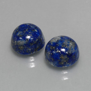 Gemas de lapislázuli azul natural de  ct, corte redondo, opaco