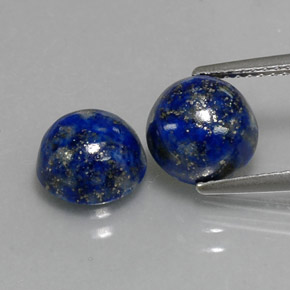 Gemas de lapislázuli azul natural de  ct, corte redondo, opaco