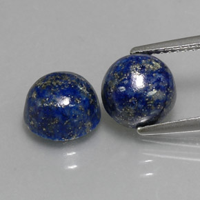 Gemas de lapislázuli azul natural de  ct, corte redondo, opaco