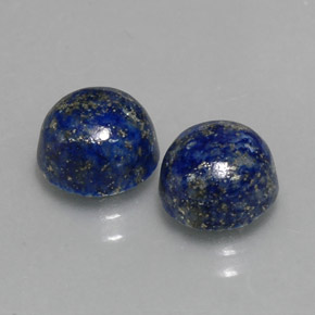Gemas de lapislázuli azul natural de  ct, corte redondo, opaco