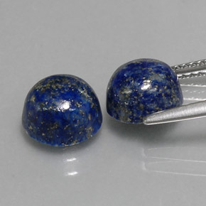 Gemas de lapislázuli azul natural de  ct, corte redondo, opaco