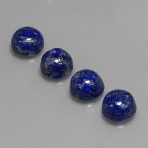Gemas de lapislázuli azul natural de  ct, corte redondo, opaco