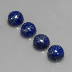 Gemas de lapislázuli azul natural de  ct, corte redondo, opaco