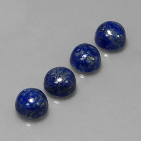 Gemas de lapislázuli azul natural de  ct, corte redondo, opaco
