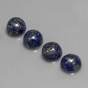 Gemas de lapislázuli azul natural de  ct, corte redondo, opaco