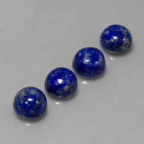 Gemas de lapislázuli azul natural de  ct, corte redondo, opaco