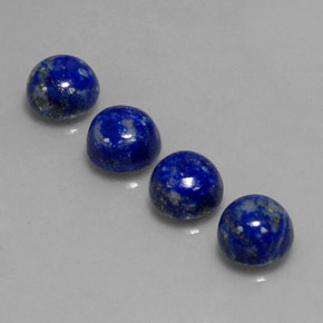 Gemas de lapislázuli azul natural de  ct, corte redondo, opaco