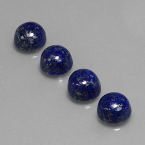 Gemas de lapislázuli azul natural de  ct, corte redondo, opaco