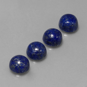 Gemas de lapislázuli azul natural de  ct, corte redondo, opaco