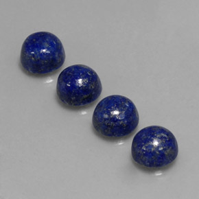 Gemas de lapislázuli azul natural de  ct, corte redondo, opaco