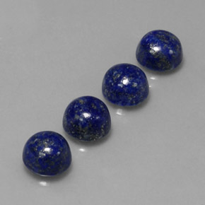 Gemas de lapislázuli azul natural de  ct, corte redondo, opaco