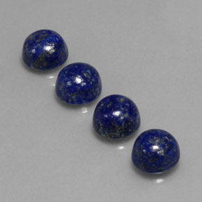 Gemas de lapislázuli azul natural de  ct, corte redondo, opaco
