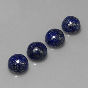 Gemas de lapislázuli azul natural de  ct, corte redondo, opaco