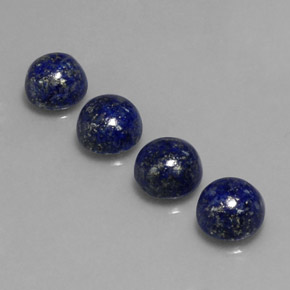 Gemas de lapislázuli azul natural de  ct, corte redondo, opaco