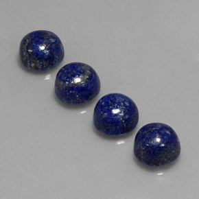 Gemas de lapislázuli azul natural de  ct, corte redondo, opaco