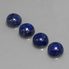 Gemas de lapislázuli azul natural de  ct, corte redondo, opaco