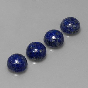 Gemas de lapislázuli azul natural de  ct, corte redondo, opaco