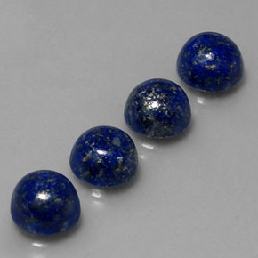 Gemas de lapislázuli azul natural de  ct, corte redondo, opaco