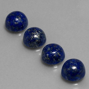 Gemas de lapislázuli azul natural de  ct, corte redondo, opaco