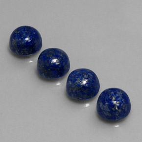 Gemas de lapislázuli azul natural de  ct, corte redondo, opaco