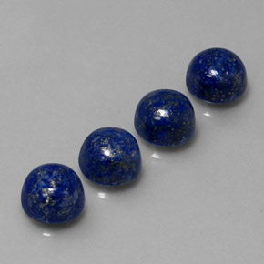 Gemas de lapislázuli azul natural de  ct, corte redondo, opaco