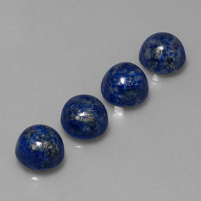 Gemas de lapislázuli azul natural de  ct, corte redondo, opaco