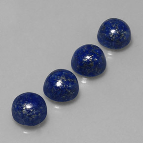 Gemas de lapislázuli azul natural de  ct, corte redondo, opaco