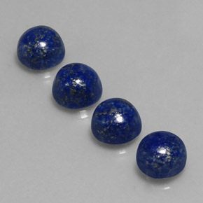 Gemas de lapislázuli azul natural de  ct, corte redondo, opaco