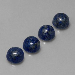 Gemas de lapislázuli azul natural de  ct, corte redondo, opaco