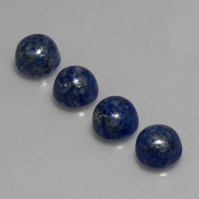 Gemas de lapislázuli azul natural de  ct, corte redondo, opaco
