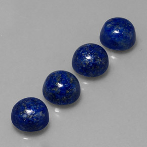 Gemas de lapislázuli azul natural de  ct, corte redondo, opaco