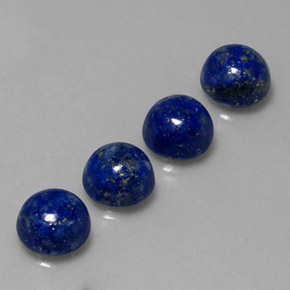 Gemas de lapislázuli azul natural de  ct, corte redondo, opaco