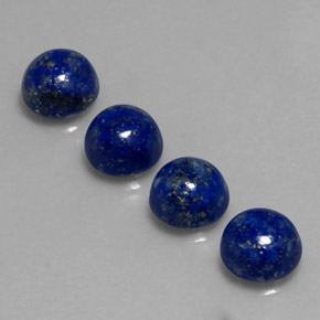 Gemas de lapislázuli azul natural de  ct, corte redondo, opaco