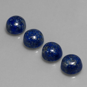 Gemas de lapislázuli azul natural de  ct, corte redondo, opaco