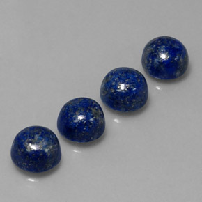 Gemas de lapislázuli azul natural de  ct, corte redondo, opaco