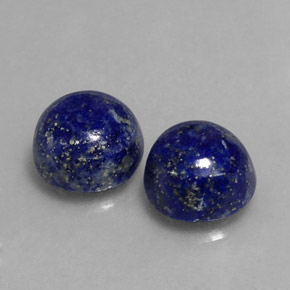 Gemas de lapislázuli azul natural de  ct, corte redondo, opaco