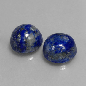 Gemas de lapislázuli azul natural de  ct, corte redondo, opaco