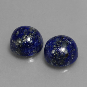 Gemas de lapislázuli azul natural de  ct, corte redondo, opaco