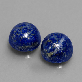 Gemas de lapislázuli azul natural de  ct, corte redondo, opaco