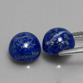 Gemas de lapislázuli azul natural de  ct, corte redondo, opaco