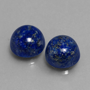 Gemas de lapislázuli azul natural de  ct, corte redondo, opaco
