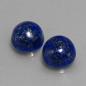 Gemas de lapislázuli azul natural de  ct, corte redondo, opaco