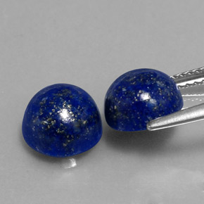 Gemas de lapislázuli azul natural de  ct, corte redondo, opaco